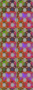 Raster illüstrasyonu. Kahverengi ve gri renklerde. Soyut çiçek desensiz arkaplan. Raster deseni. Küçük çiçekte sevimli çiçek deseni var..