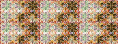 Süslü raster dekorasyonu. Tarafsız ve bej renklerde altın desenli altın elementler. Barok tarzında duvar kağıdı tasarımı için kusursuz damaske deseni arkaplanı.