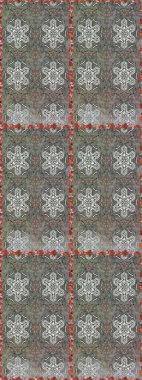 Gri ve kahverengi renklerde bahar çiçekleri. Çiçekli karalama şeklinde Raster çiçek deseni. Raster illüstrasyonu.