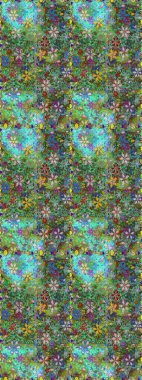 Raster. Colour Spring Theme seamless pattern Background. Flat Flower Elements Design.