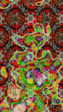 Eskiz arkaplan modeli. Raster - stok. Suluboya, elle çizilmiş. Vadinin çiçekleri yeşil ve kırmızı renklerde.