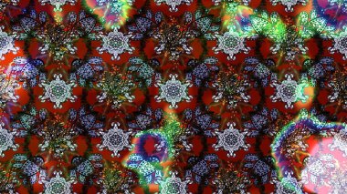 Düz Çiçek Elementleri Tasarımı. Renkli Bahar Teması eskiz kalıbı. Sevimli çiçek raster deseni. Kahverengi ve gri renkte çiçekler.