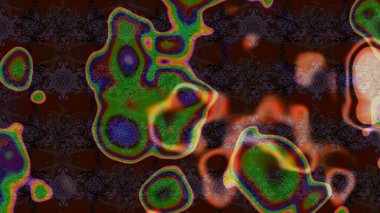 Dallı bahar çiçekleri ile desen, kahverengi ve çiçek silueti ile yeşil renkler. Raster deseni.