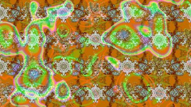 Modern çiçek arkaplanı. Halk tarzı. Parlak renkli çiçekleri olan ve kahverengi ve yeşil renkli yaprakları olan harika bir çiçek deseni. Moda baskıları için zarif bir şablon.