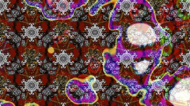 Küçük çiçekteki sevimli çiçek deseni. Gri ve kahverengi renkte çiçekler.