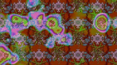 Moda baskıları için zarif bir şablon. Küçük renkli çiçekler. Küçük çiçekte güzel bir desen. Çiçekli bahar çiçekleri. Motley illüstrasyonu.