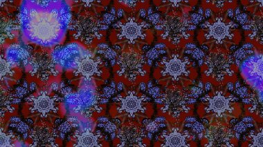 Mor ve kahverengi renkte çiçekler. Küçük çiçekte sevimli çiçek deseni var..