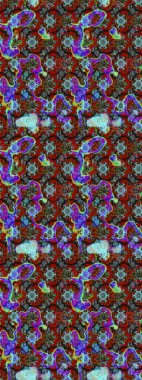 Raster - stok. Kırmızı ve mavi çiçekli eskiz deseni, suluboya çiçek deseni, sevimli çiçek, duvar kağıdı, kart veya kumaş için fayanslı.