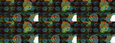 Tomurcukları çiçek olan sevimli bir çiçek deseni. Eskiz geçmişi. Raster illüstrasyonu. Kumaş, tekstil, duvar kağıdı baskısı için. Eski usul. Raster..