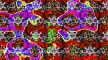 Süslü kumaş deseni. Raster deseni. Çiçekli çiçek deseni, suluboya..