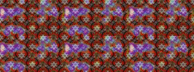 Raster düz çiçek çizim deseni. Hediye ambalaj kağıdı, tebrik kartları, posterler ve pankart tasarımı. Kahverengi ve kırmızı renkte çiçekler.