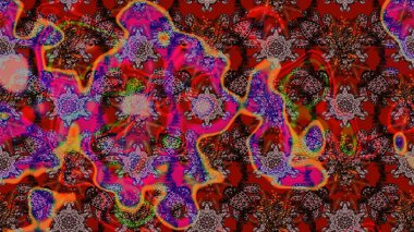 Çiçekli çiçek deseni, suluboya. Raster deseni. Süslü kumaş deseni.