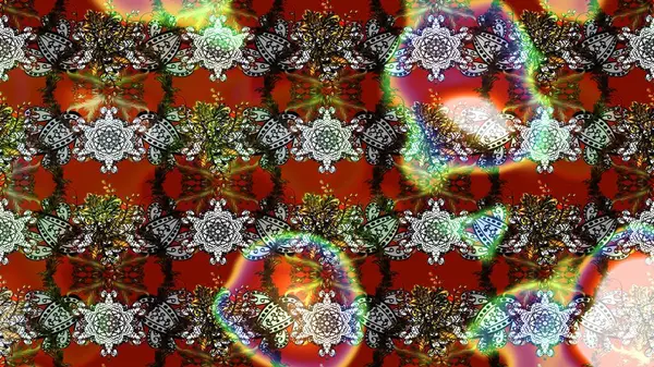 Güzel kumaş deseni. Renkli Bahar Teması eskiz kalıbı. Raster illüstrasyonundaki çiçek desenli çizim. Düz Çiçek Elementleri Tasarımı.