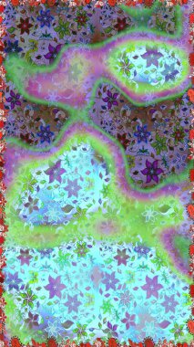 Mavi renkli çiçekler. Düz Çiçek Elementleri Tasarımı. Güzel çiçek deseni. Renkli Bahar Teması Kusursuz Arkaplan.