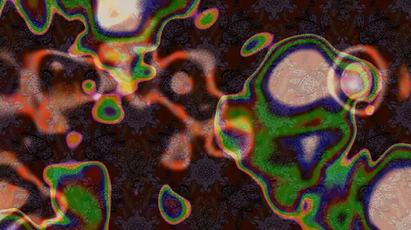 Kahverengi ve yeşil renkli çiçekler. Renkli Bahar Teması eskiz kalıbı. Düz Çiçek Elementleri Tasarımı. Raster illüstrasyonunda çiçek deseni çizimi.