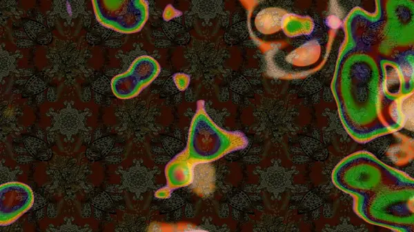 Raster çiçek izi. Çiçeksel kahverengi ve gri çizim deseni. Klasik taslak çizimi.