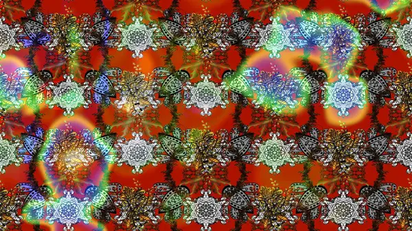 Kahverengi ve gri renkli çiçekler. Çizim çiçek deseni duvar kâğıdı olarak kullanılabilir. Raster illüstrasyonu.