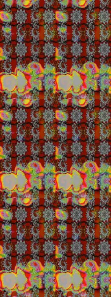 Raster illüstrasyonu. Renkli Bahar Teması eskiz kalıbı. Chichi 'nin kumaş kalıbını çiz. Çiçek deseni. Düz Çiçek Elementleri Tasarımı.