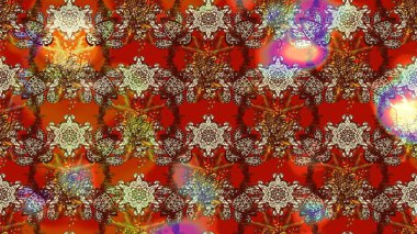 Çiçek desenli raster, kahverengi ve kırmızı çizgi grafik desenli soyut raster arkaplan. Modern stil dokusu.