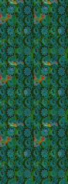 Egzotik çiçekler, yeşil ve mavi renkler üzerine botanik ve parlak klasik doğa. Klasik tropikal doğal elementlerin suluboya seti. Raster illüstrasyonu.