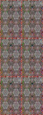 Gri ve kahverengi renkte zarif çiçekli suluboya. Renkli Bahar Temalı Kusursuz Arkaplan. Raster illüstrasyonu. Düz Çiçek Elementleri Tasarımı.