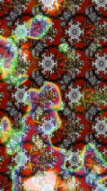 Çiçekli karalama şeklinde Raster çiçek deseni. Gri ve kahverengi renkli yaz çiçekleri. Raster illüstrasyonu.