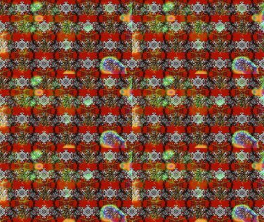 Güzel kumaş deseni. Raster illüstrasyonu. Raster illüstrasyonundaki çiçek desenli çizim. Kahverengi renklerde.