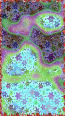 Mavi renkli çiçekler. Düz Çiçek Elementleri Tasarımı. Güzel çiçek deseni. Renkli Bahar Teması Kusursuz Arkaplan.