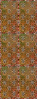 Raster illüstrasyonu. Kahverengi ve bej renkli kıvırcık çiçekler kahverengi ve bej renklerde. Klasik çiçek tasarım elementleri.