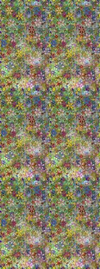 Motley illüstrasyonu. Kusursuz. Çiçekli bahar çiçekleri. Küçük renkli çiçekler. Küçük çiçekte güzel bir desen. Moda baskıları için zarif bir şablon.