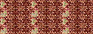 Kahverengi ve kırmızı renklerde altın sarısı desenler. Kusursuz damaske klasik altın desen. Raster illüstrasyonu. Tekrarlayan ögelerle soyut arkaplan Raster.