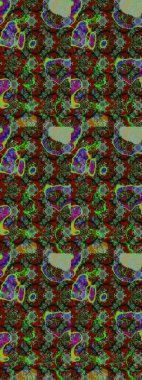 Raster illüstrasyonu. Küçük çiçekli basit bir çiçek çizimi. Yeşil ve kahverengi renkli şirin çiçekler. Moda baskısı, albüm, ambalaj kağıdı, duvar kağıdı için zarif dekoratif süslemeler..