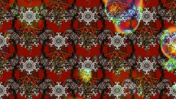 Flowers pattern. Flat Flower Elements Design. Colour Spring Theme sketch pattern Background. Sketch Chichi fabric pattern. Raster illustration.