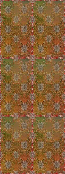 Raster illüstrasyonu. Kahverengi ve bej renkli kıvırcık çiçekler kahverengi ve bej renklerde. Klasik çiçek tasarım elementleri.