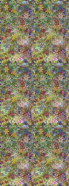 Motley illüstrasyonu. Kusursuz. Çiçekli bahar çiçekleri. Küçük renkli çiçekler. Küçük çiçekte güzel bir desen. Moda baskıları için zarif bir şablon.