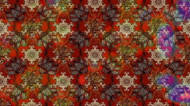 Doğum günü kartı ya da düğün davetiyesi. Kahverengi ve kırmızı renklerde. Raster illüstrasyonu. Çiçek arkaplan. Çiçekli tebrik kartı. Suluboya çiçek buketi.