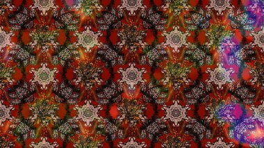 Kahverengi ve kırmızı renkte çiçekler. Düz Çiçek Elementleri Tasarımı. Çiçek desenli eskiz, yaz çiçekleri. Renkli Bahar Teması çizim şablonu.