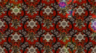 Şirin, zarif çiçekler Raster illüstrasyonu. Davetiye ve kartpostal tasarımı için dekoratif çiçek unsurları. Tekstil için figür. Poster ya da kapak için arka plan. Yapraklı çizim deseni.