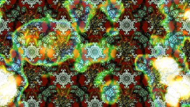 Küçük çiçekteki sevimli çiçek deseni. Yeşil ve kahverengi renkte çiçekler.