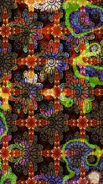 Çiçekli karalama şeklinde Raster çiçek deseni. Kahverengi ve siyah renkli çiçekler. Nazik, narin çiçek arkaplanı.