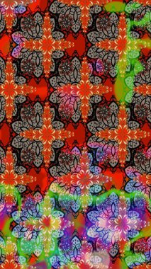 Küçük çaplı çiçeklerdeki basit şirin desenler. Tekstil veya kitap kapakları, imalat, duvar kağıtları, baskı, hediye paketi ve yapıştırma kitabı için çiçek eskizi geçmişi. Raster illüstrasyonu.