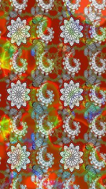 Suluboya çizim kalıbı. Moda baskısı. Çiçeğin suluboya çizimlerinin mükemmel deseni. Eski model. Dekorasyon ve tasarım için güzel desen.