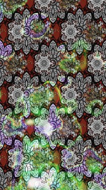 Küçük çaplı çiçeklerdeki basit şirin desenler. Tekstil veya kitap kapakları, imalat, duvar kağıtları, baskı, hediye paketi ve yapıştırma kitabı için çiçek eskizi geçmişi. Raster illüstrasyonu.