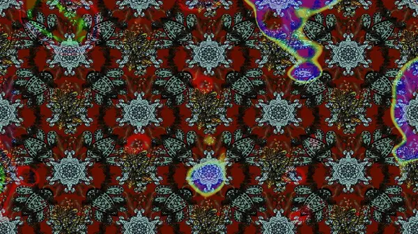 Raster illüstrasyonu. Eski usul küçük çiçekli şirin bir eskiz deseni. Kumaş, duvar kağıdı ve kağıt üzerine baskı yapmak için gelişen arka plan. Moda arka planında parlak buketler.