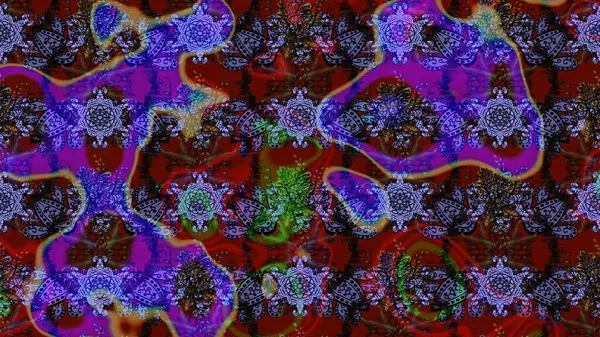 Çiçekli karalama şeklinde Raster çiçek deseni. Yumuşak, bahar çiçekli arka plan. Mor ve kahverengi renkte çiçekler.