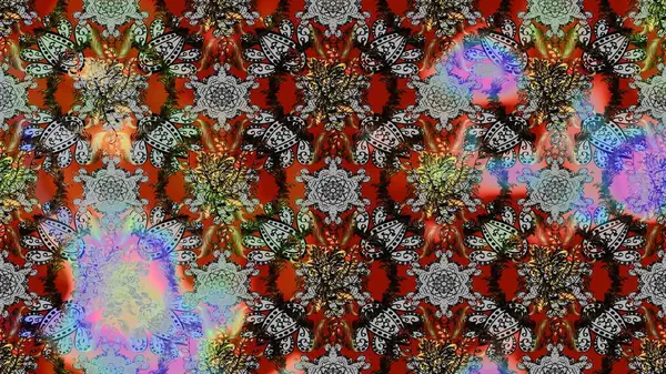 Nazik, narin çiçek arkaplanı. Gri ve kahverengi renkli çiçekler. Raster çiçek desenli ve çiçekli..