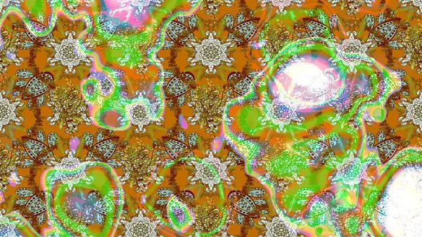 Düz Çiçek Elementleri Tasarımı. Renkli Yaz Temalı eskiz kalıbı. Sevimli çiçek raster deseni. Modaya uygun kumaş deseni.