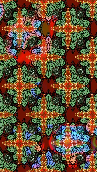 Renkli çiçekler. Raster düz çiçek çizim deseni. Tasarım hediye paketi, tebrik kartları, posterler ve afiş tasarımı.