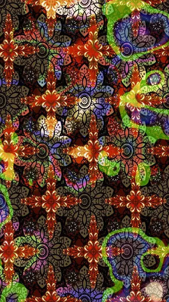 Çiçekli karalama şeklinde Raster çiçek deseni. Kahverengi ve siyah renkli çiçekler. Nazik, narin çiçek arkaplanı.