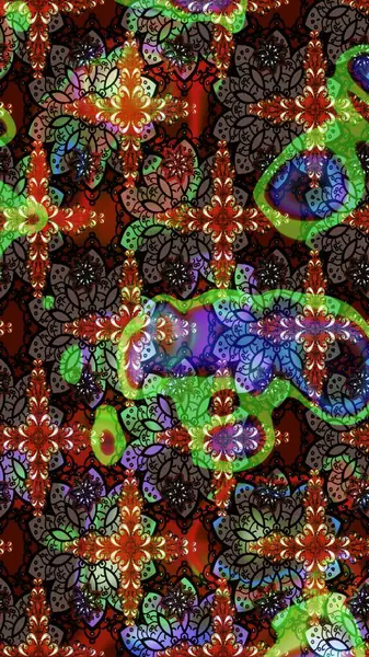 Hediye ambalaj kağıdı, tebrik kartları, posterler ve pankart tasarımı. Kahverengi ve siyah renkli çiçekler. Raster düz çiçek çizim deseni.